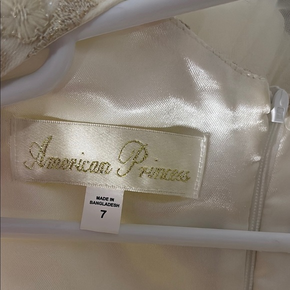 American Princess Cream and Gold Formal Dress - Picture 4 of 7